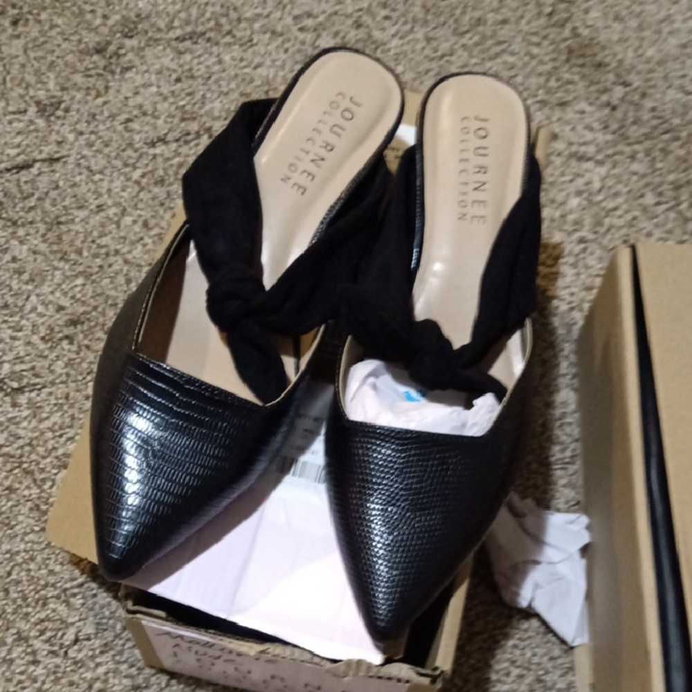 Journee Collection Black Mules Sleek and Stylish